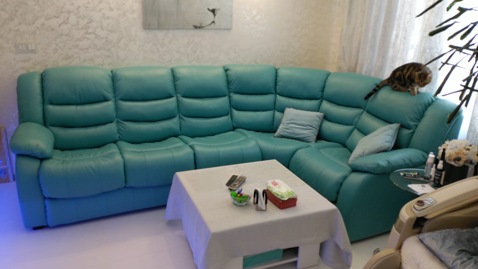 Перетяжка дивана на дому. Марфино